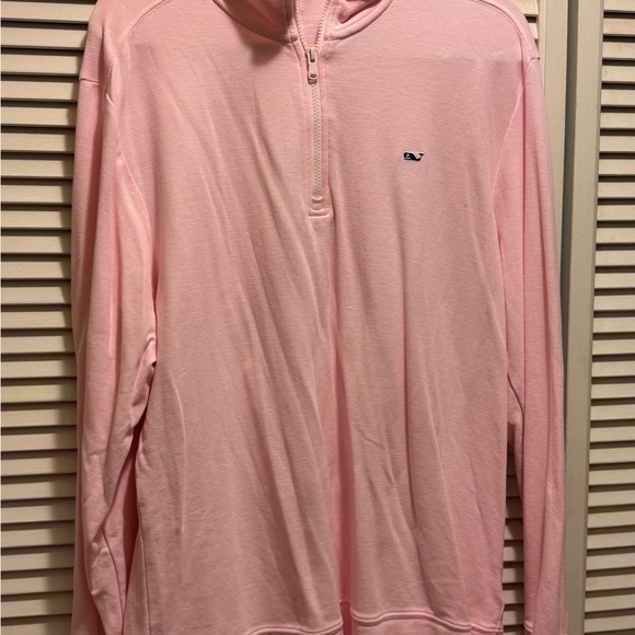 Vineyard Vines Light Pink Half-Zip Long Sleeve Golf Shirt size Large - Picture 2 of 4